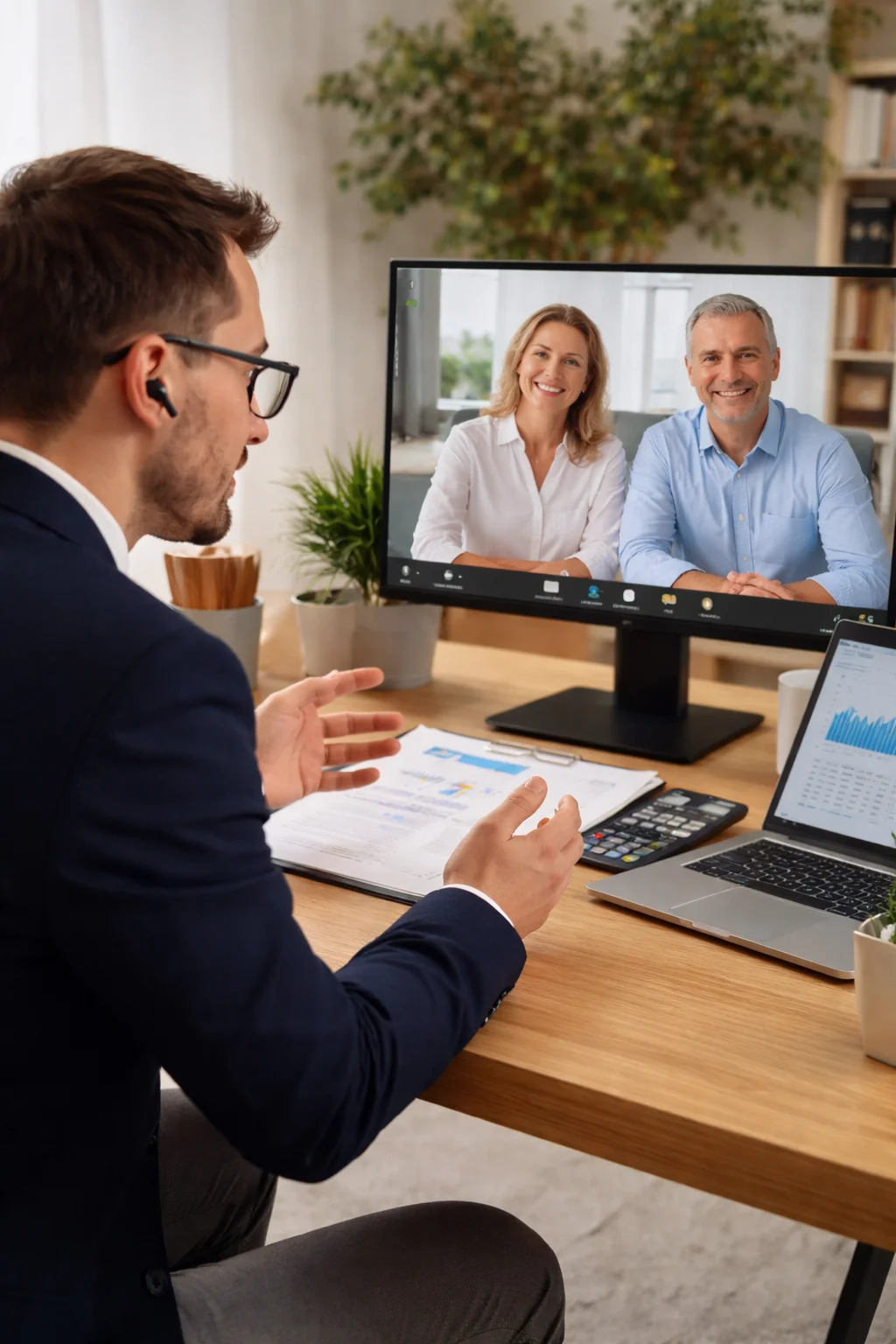 asesor financiero online ofreciendo asesoría financiera en línea